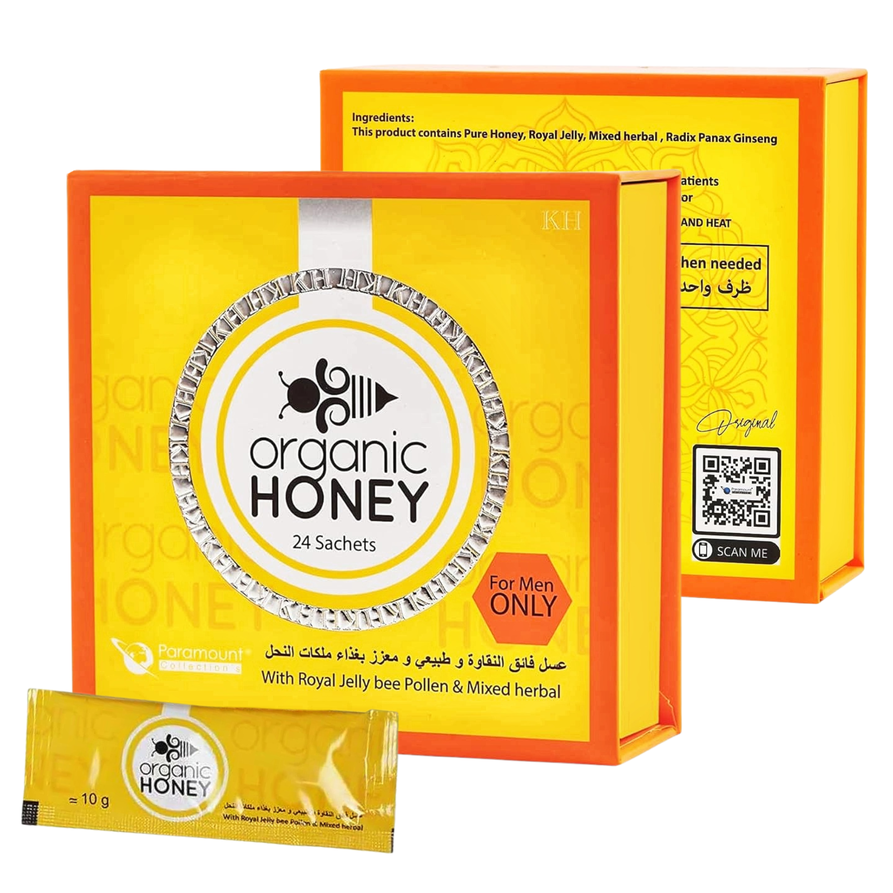 Organic Royal Honey with Natural R-Jelly for Men – 24 Pieces